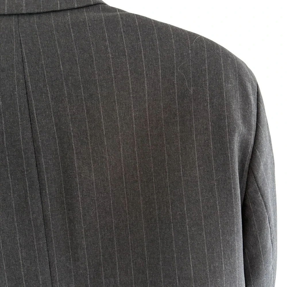 Polo University Club Ralph Lauren Suit Jacket Mens 41 Short Gray Pinstripe‎ Wool